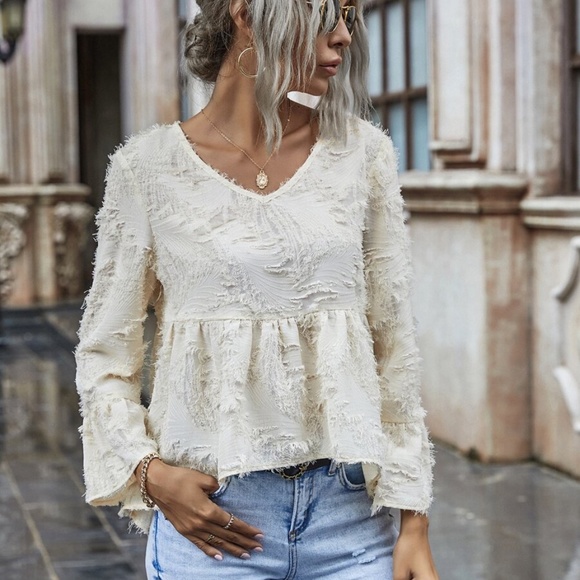 Solid Fuzzy High-Lo Babydoll TOP - Picture 7 of 7